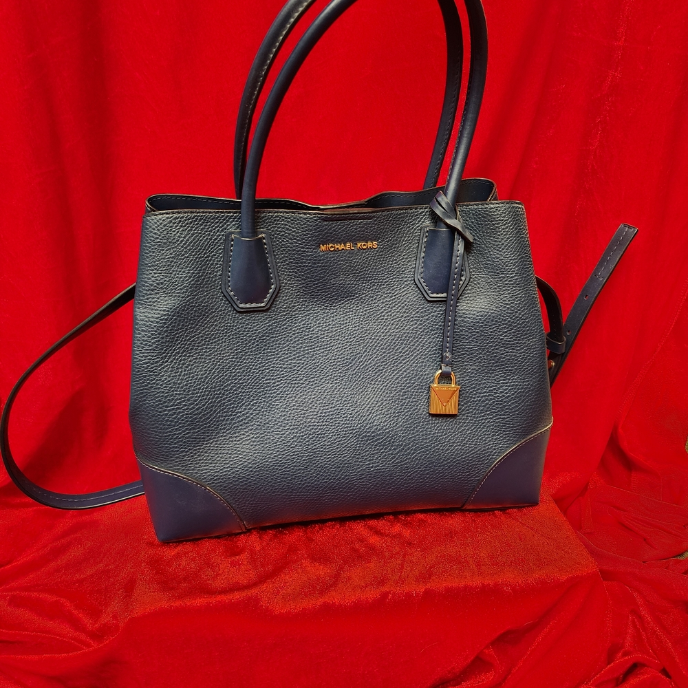 Michael Kors Navy Blue Tote Bag